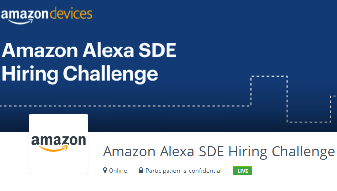 Amazon Alexa SDE Hiring Challenge