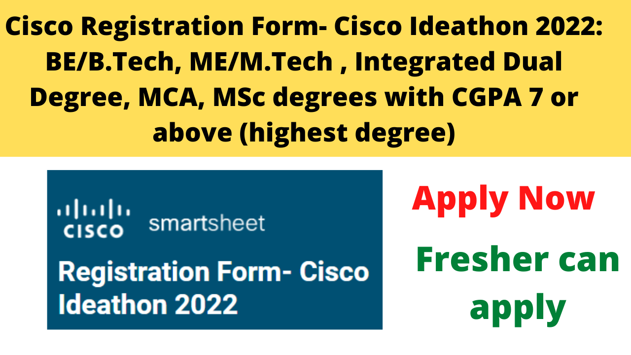 Cisco Registration Form- Cisco Ideathon