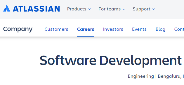 Atlassian Software Development Engineer I, Frontend Off Campus Recruitment Drive