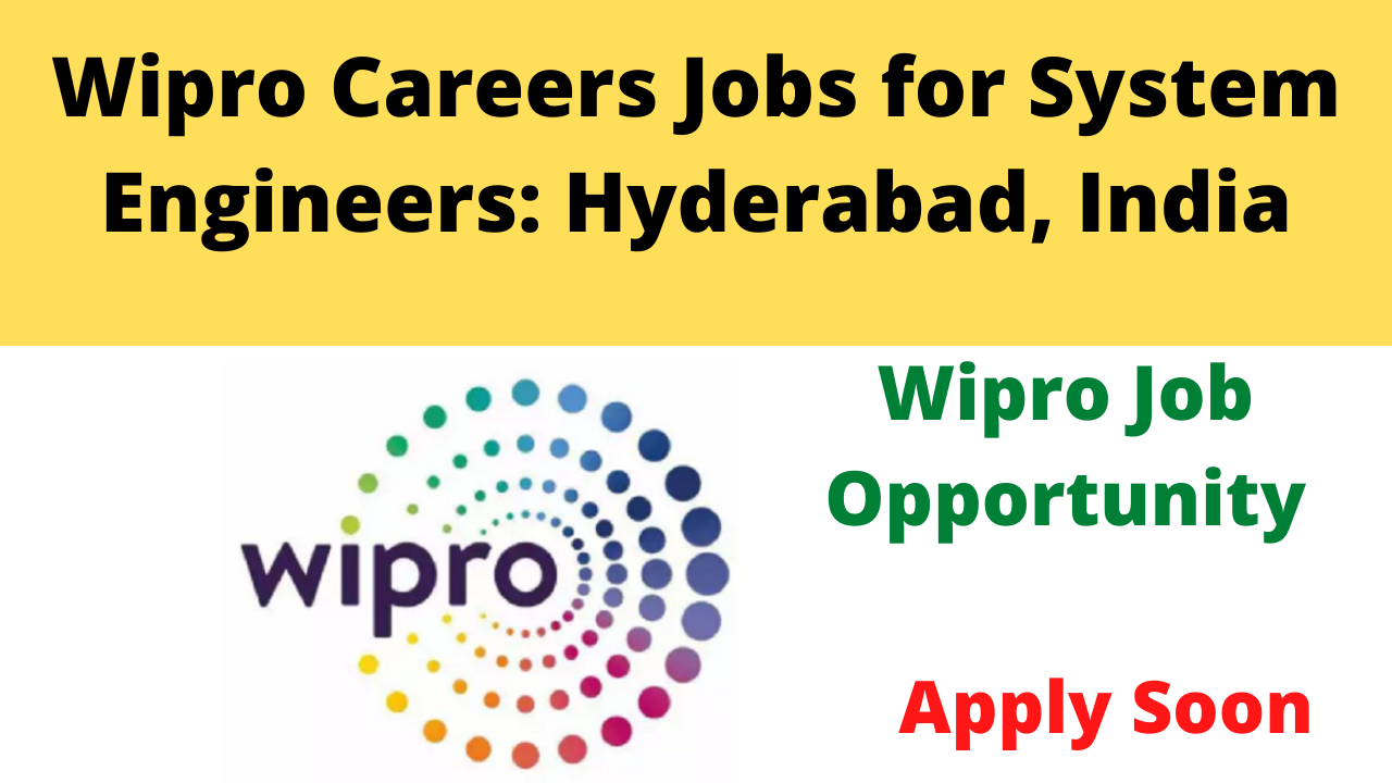 Wipro Careers Jobs for System Engineers