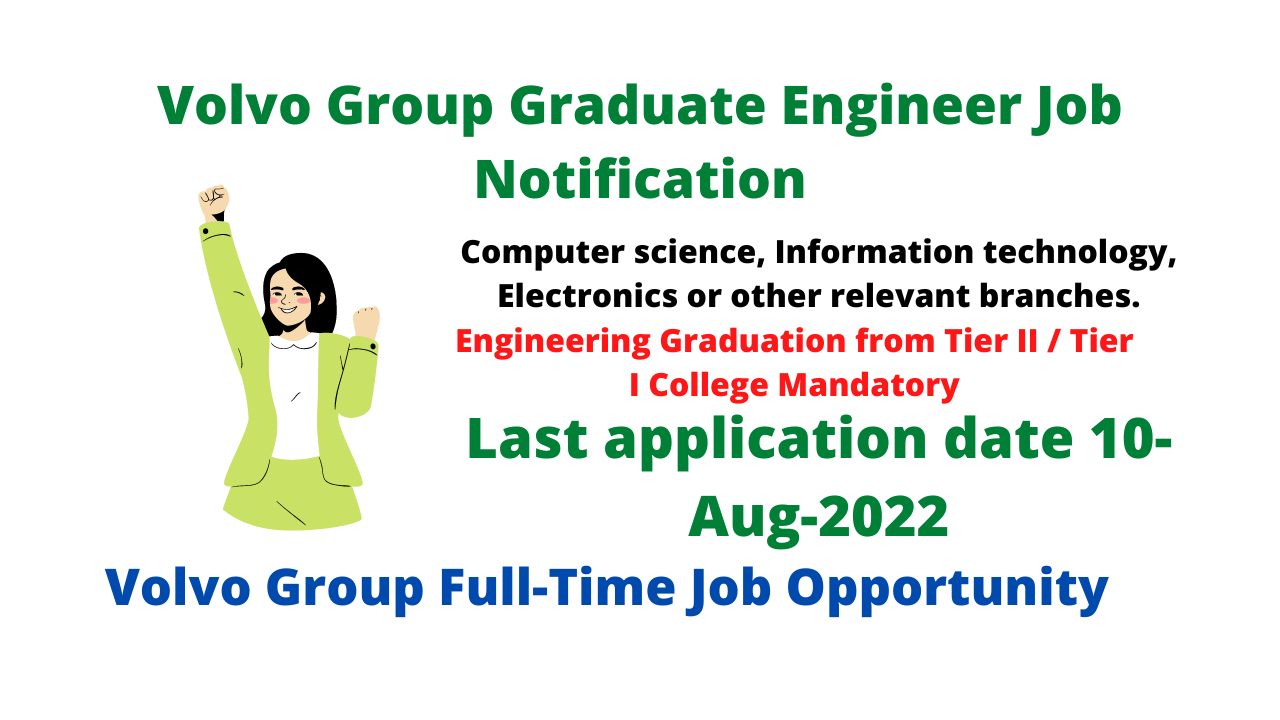 Volvo Group Graduate Engineer Job Notification