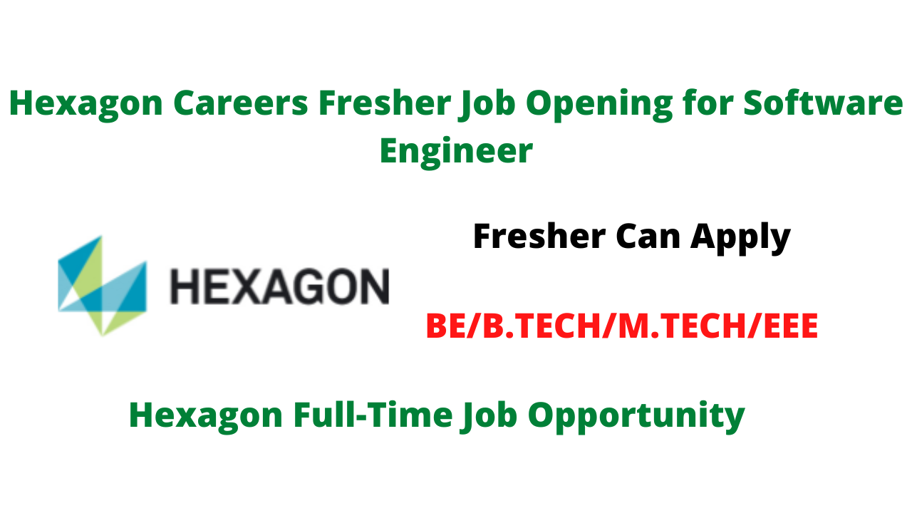 Hexagon Careers Fresher Job Opening for Software Engineer