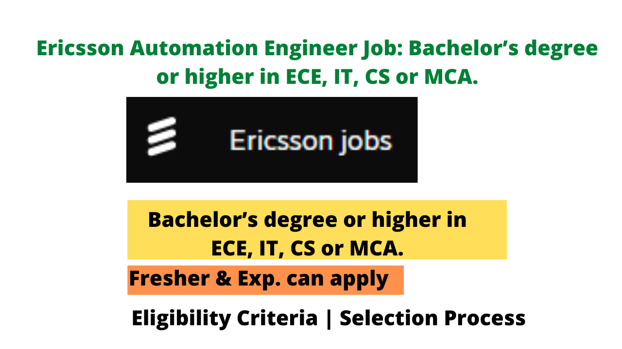 Ericsson Automation Engineer Job