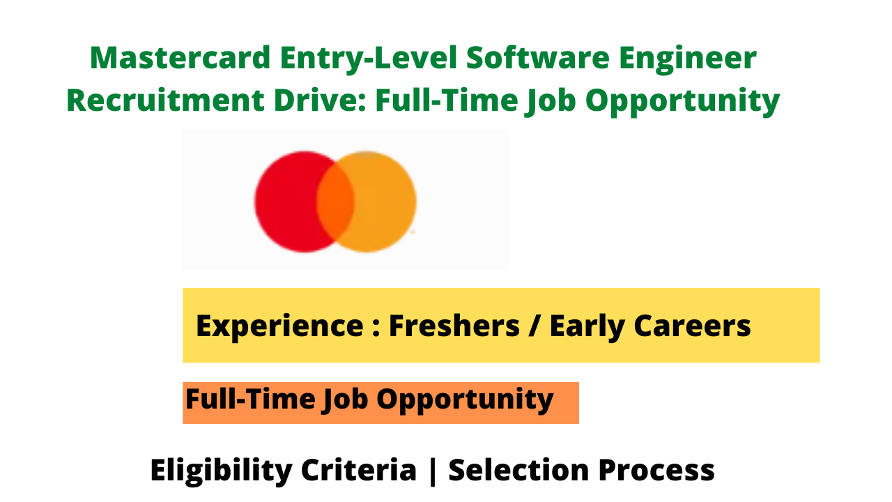 Mastercard Entry-Level Software Engineer Recruitment Drive