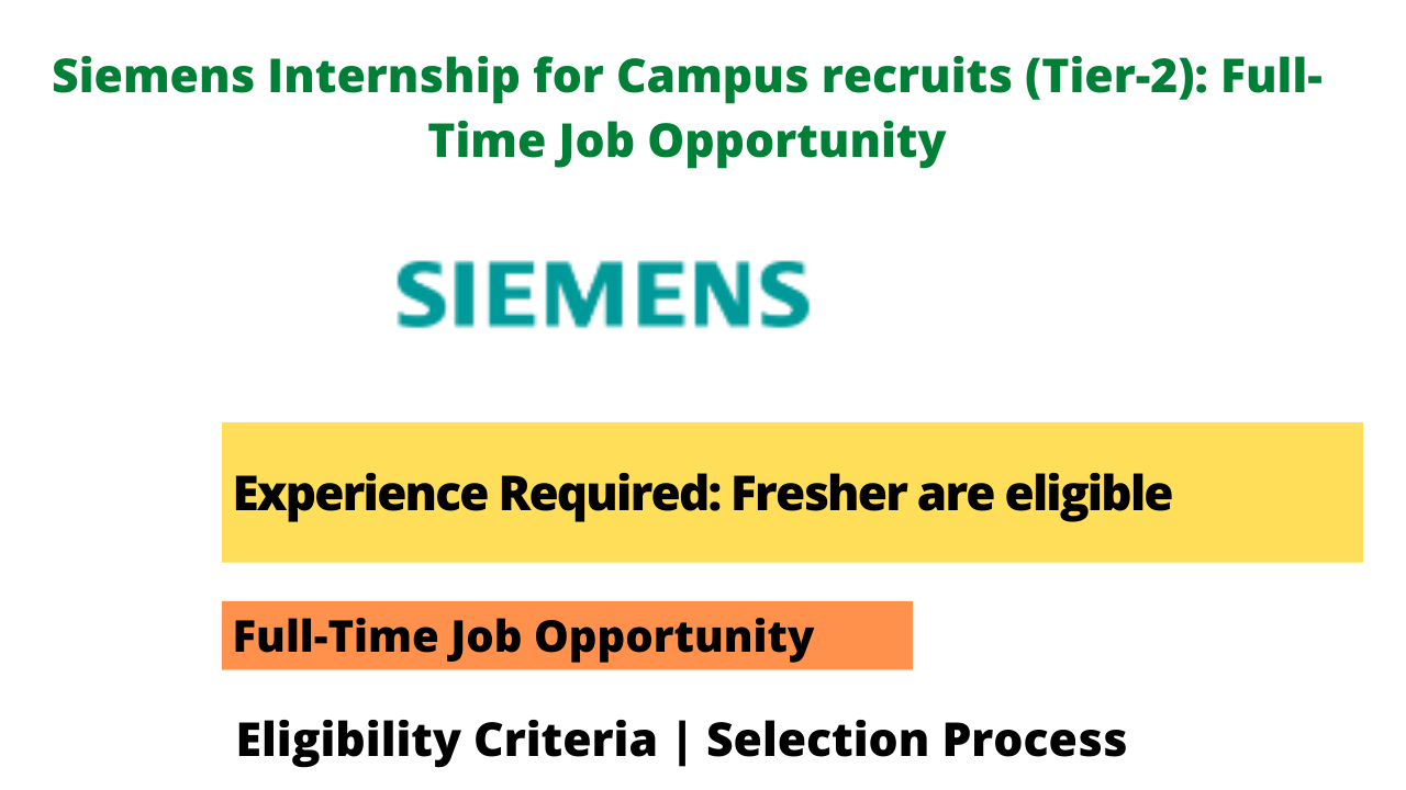 Siemens Careers Freshers Hiring 2024: Registration Link