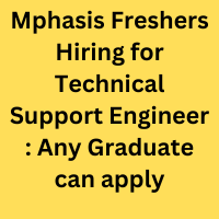 Mphasis Job for Technical Support Engineer: Bangalore, Pune Job Opportunity