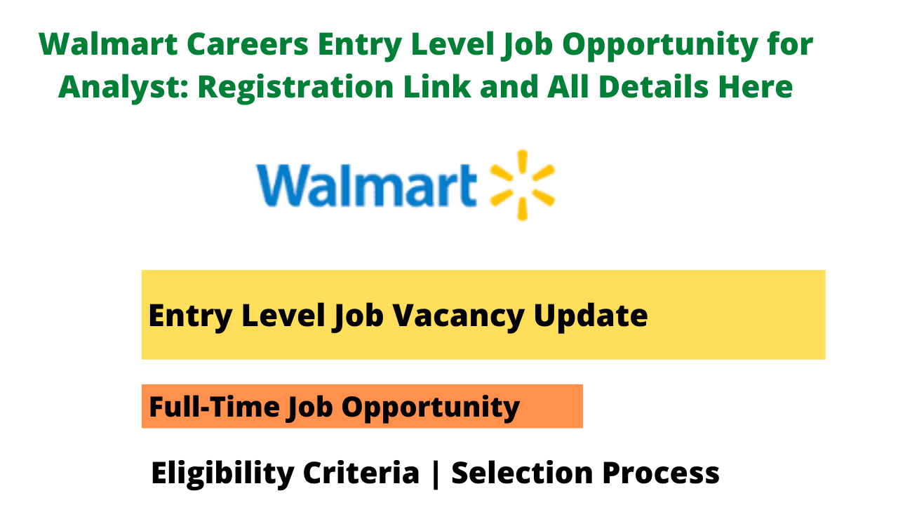 Walmart Off Campus Drive 2024 for Data Analyst